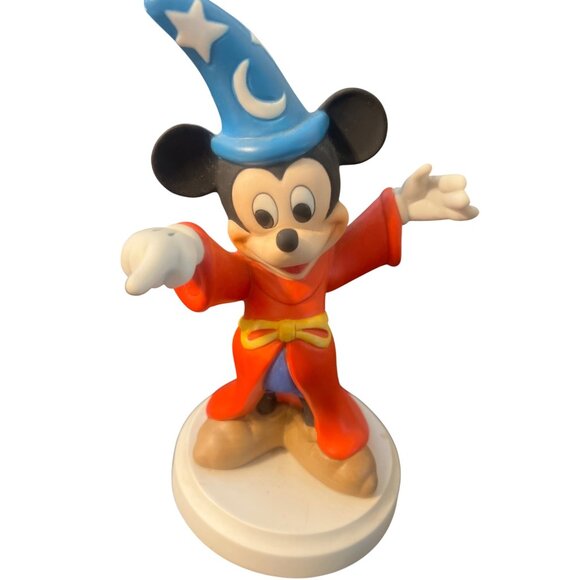 Vintage Disney Mickey Mouse Sorcerers Apprentice Figurine Ceramic Mexico Estate - Picture 1 of 6